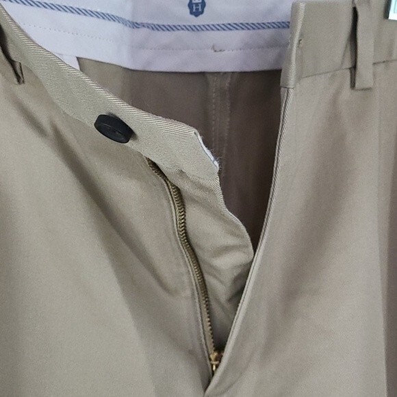 Haggar Classic Fit Comfort Waist Khaki Pants - Picture 6 of 12
